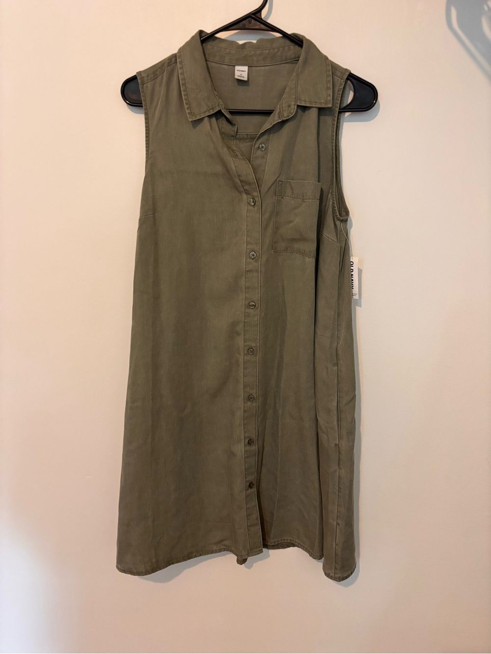 NWT Old Navy Button Front Dress Green